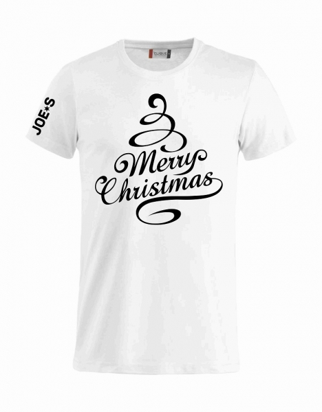T Shirt Merry Christmas I weiß-schwarz, günstig kaufen